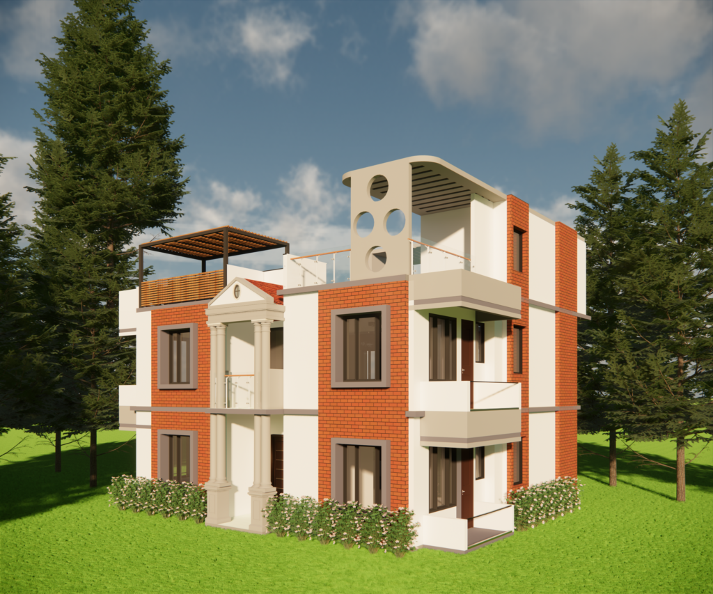 Back view of Pond View Executive Residence in Habiganj, Sylhet